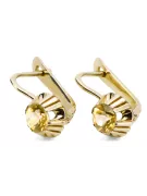 Péridot jaune Or jaune 14 carats Des boucles d'oreilles Bijoux vintage vec027y